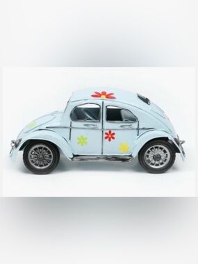 Daisy Retro Beetle - Hippie Groovy VW Volkswagen Metal Bug